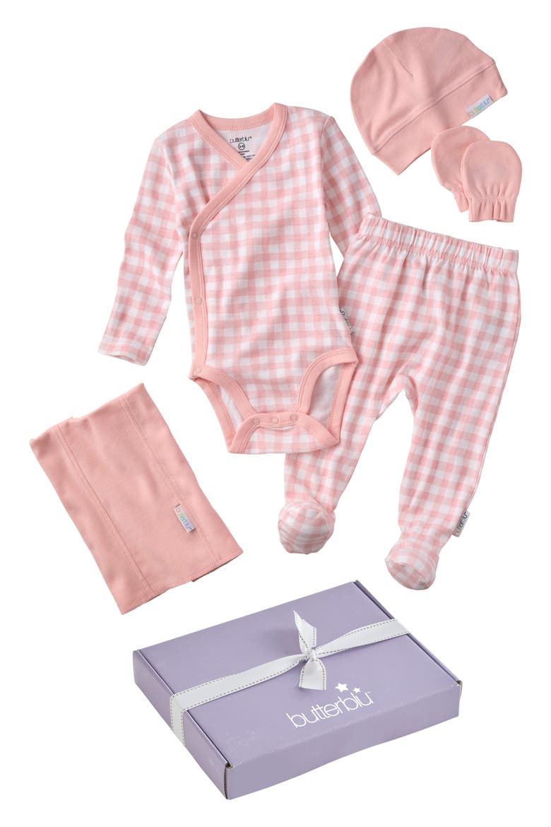 Check Me Out 6-Piece Baby Gift Set, Main, color, PINK CHECK
