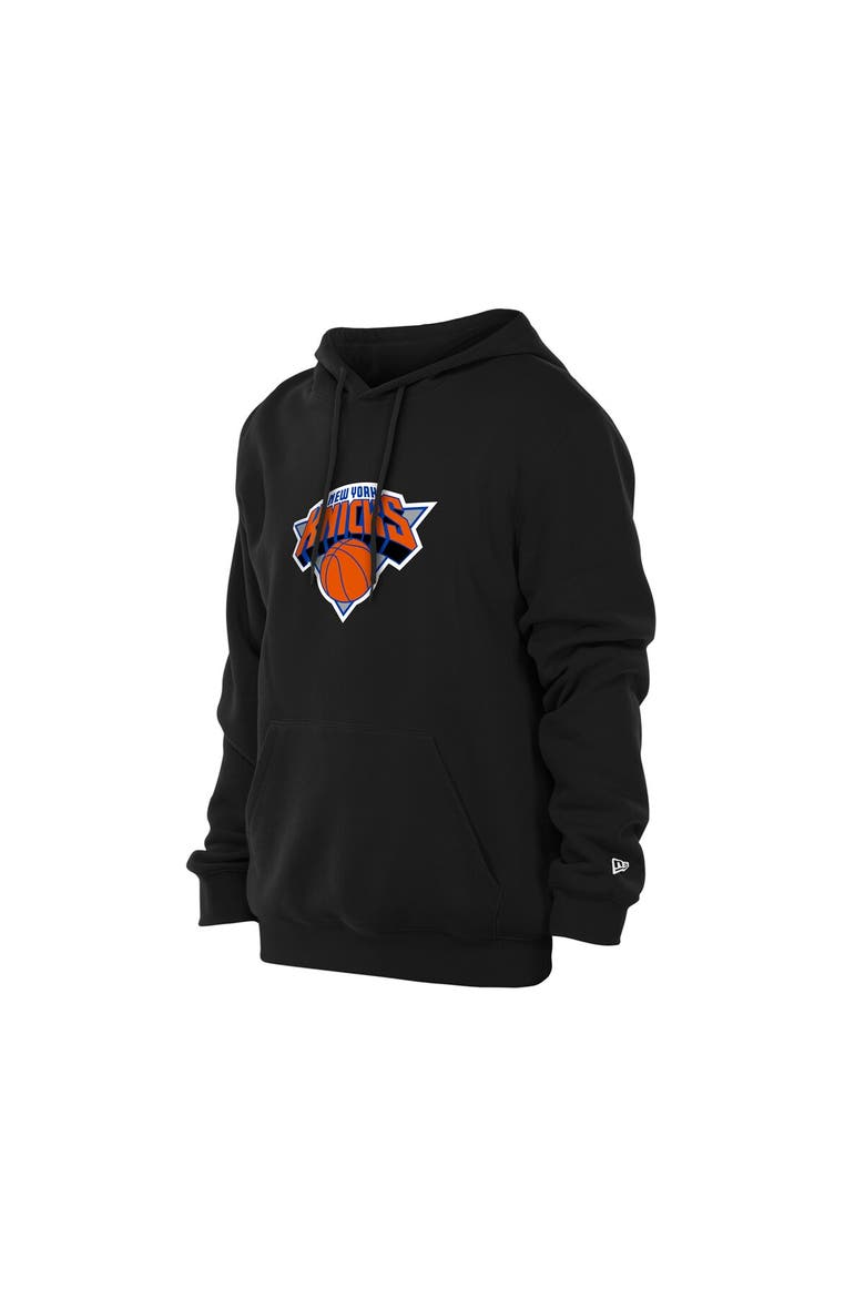 Men's New Era  Black New York Knicks Front Back Logo Hoodie, Alternate, color, Black