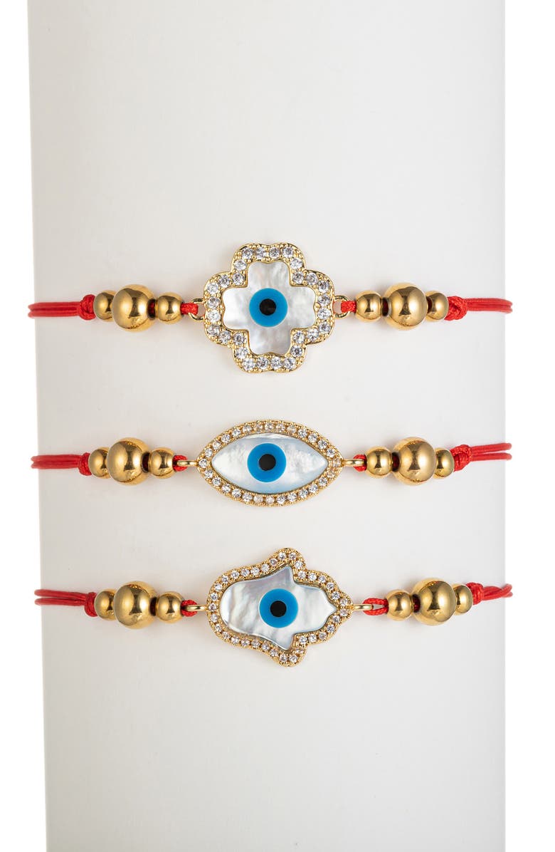 EYE CANDY LOS ANGELES The Luxe Collection Celine Bracelet - Set of 3, Main, color,