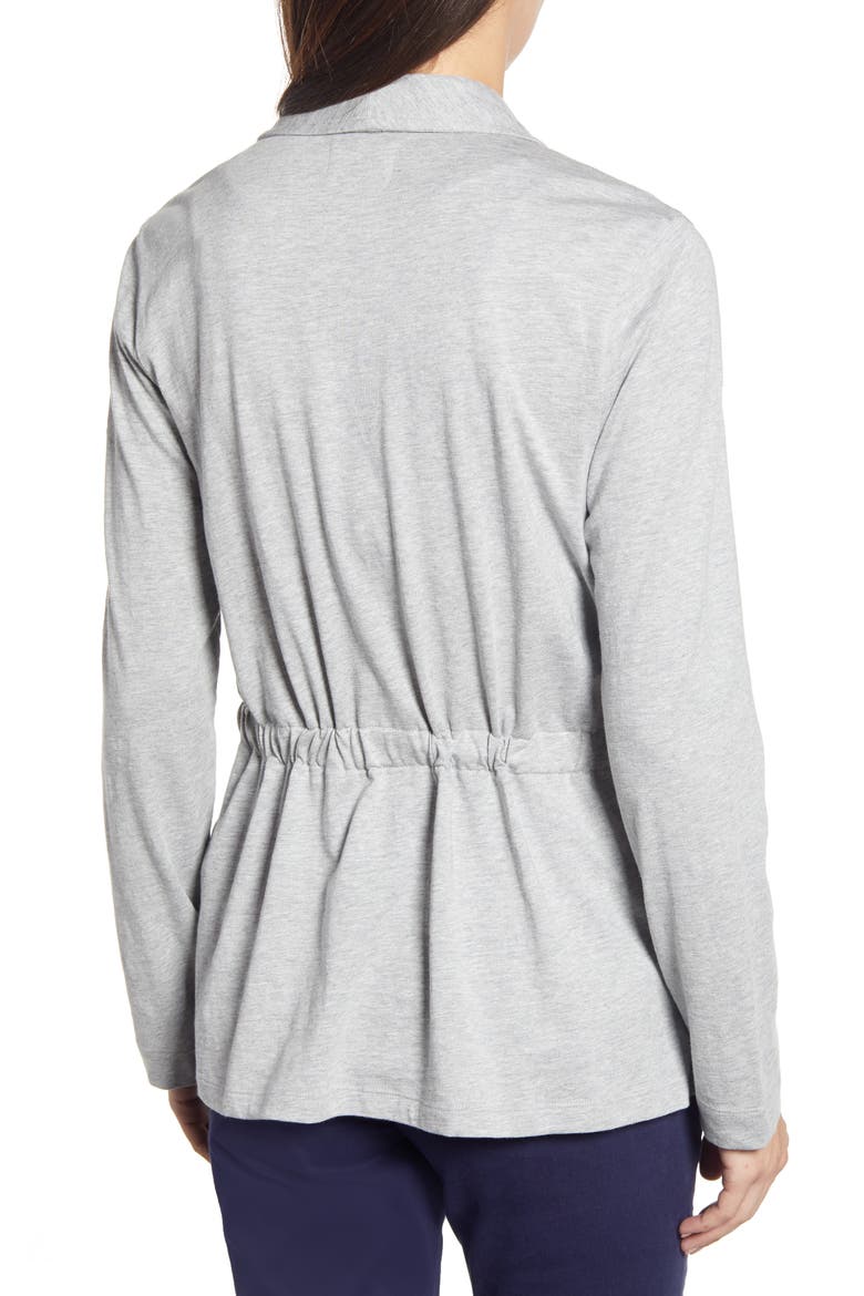 Cinch Waist Knit Jacket, Alternate, color, GREY HEATHER
