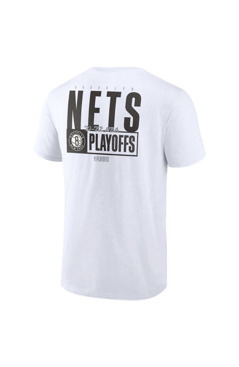 FANATICS Men's Fanatics Branded White Brooklyn Nets 2022 NBA Playoffs Dunk T-Shirt, Alternate, color, 