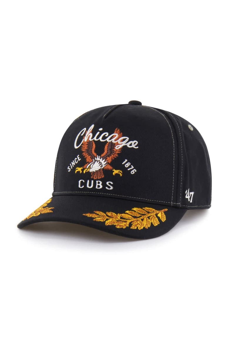 Men's '47  Black Chicago Cubs Keepsake Collection Adjustable Hitch Hat, Alternate, color, Black