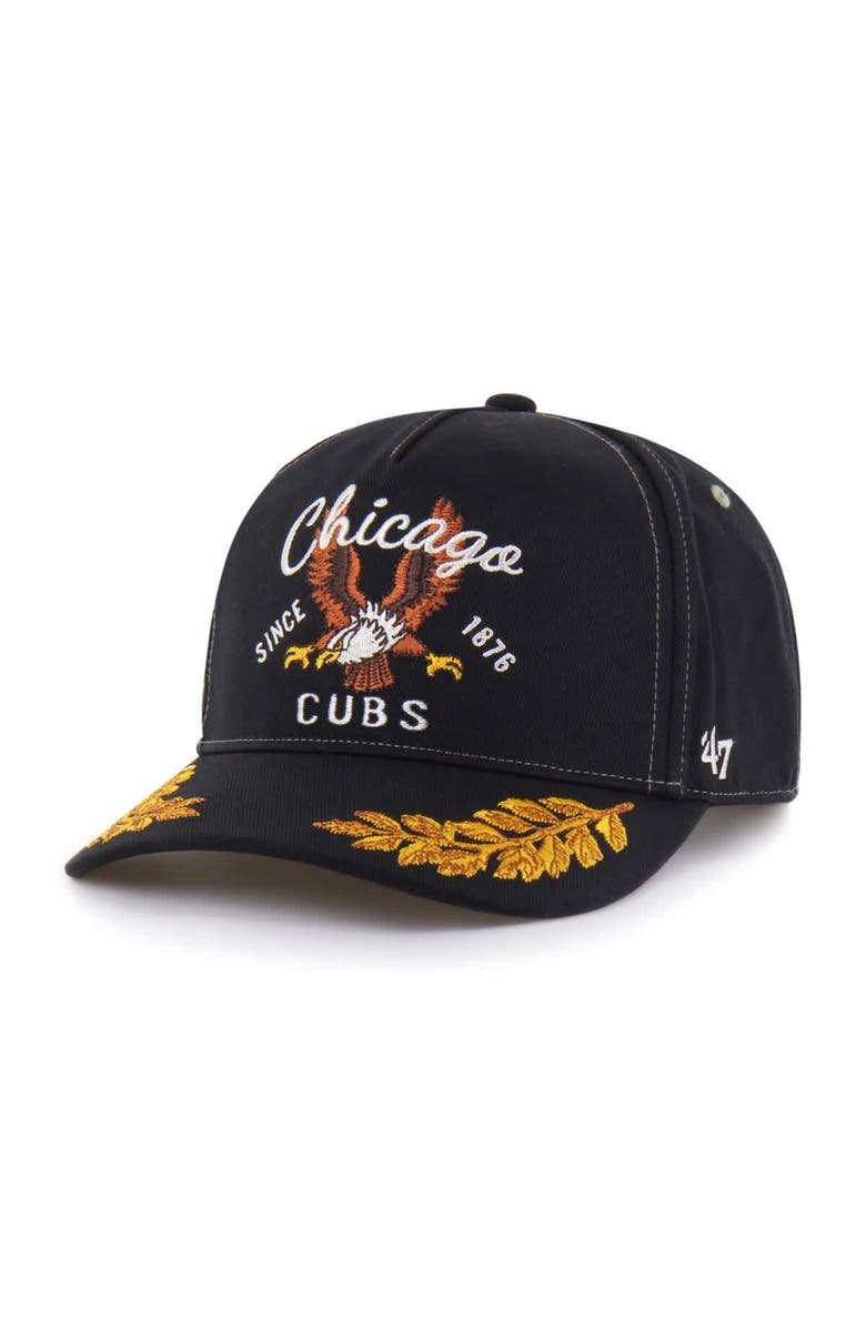 '47 Men's '47  Black Chicago Cubs Keepsake Collection Adjustable Hitch Hat, Alternate, color, Black