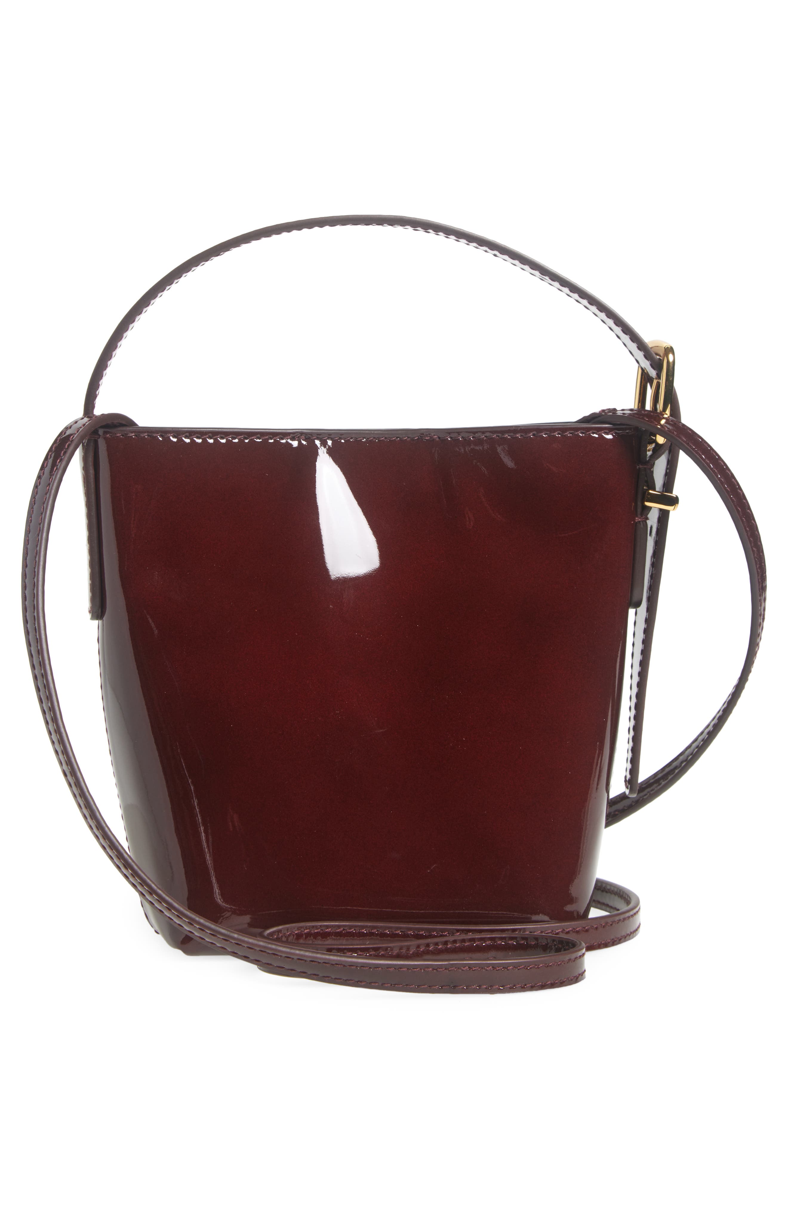 Madewell The Essential Micro Patent Leather Bucket Tote, Alternate, color, 