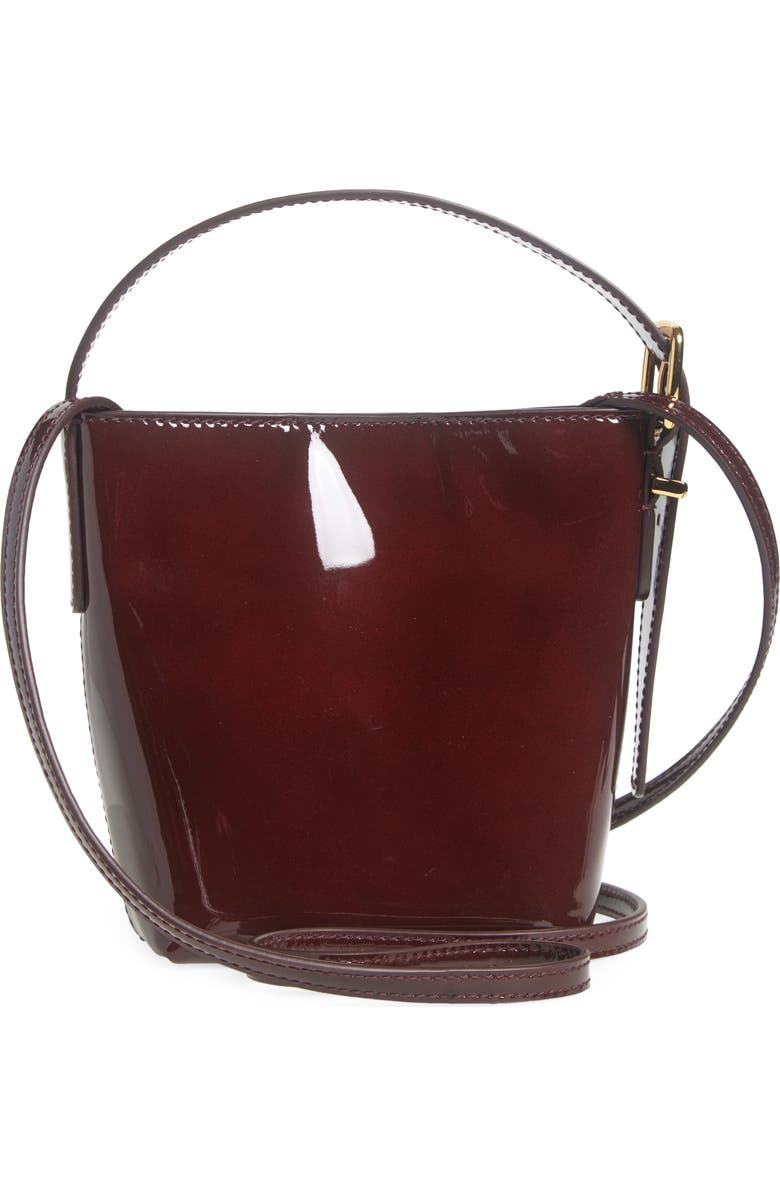 Madewell The Essential Micro Patent Leather Bucket Tote, Alternate, color,