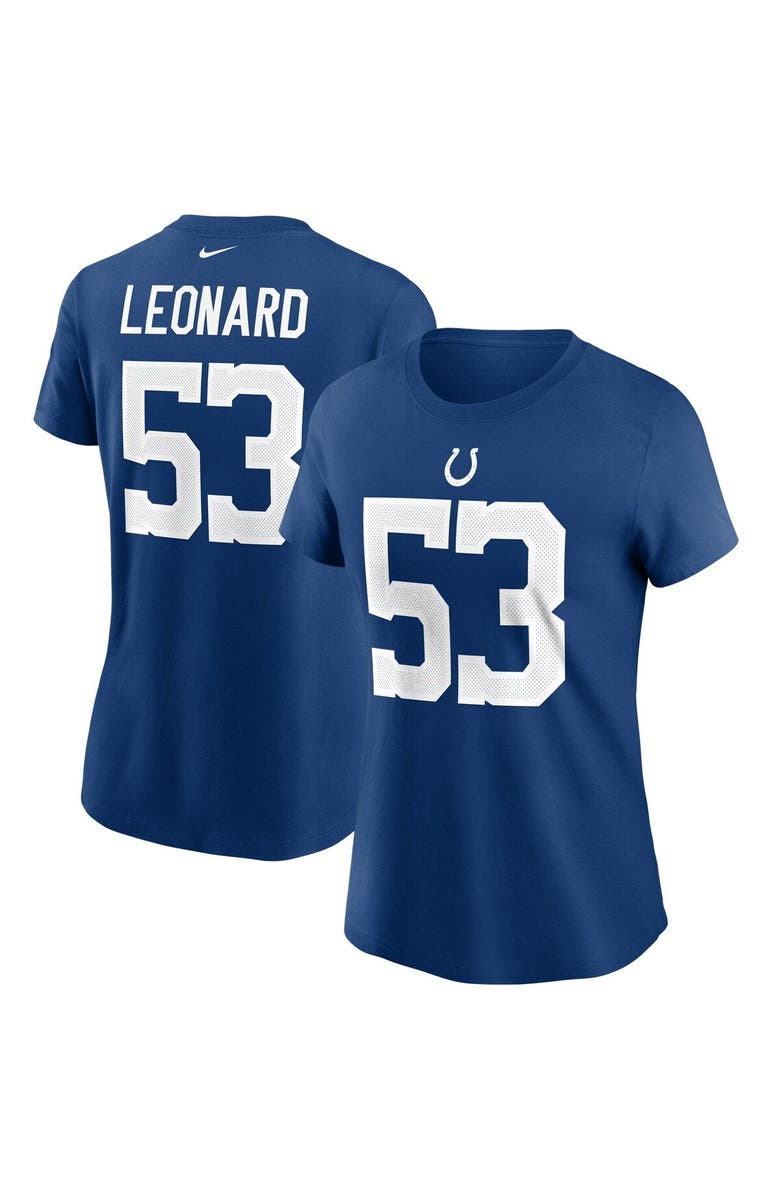 Nike Women's Nike Shaquille Leonard Royal Indianapolis Colts Name & Number T-Shirt, Main, color, 