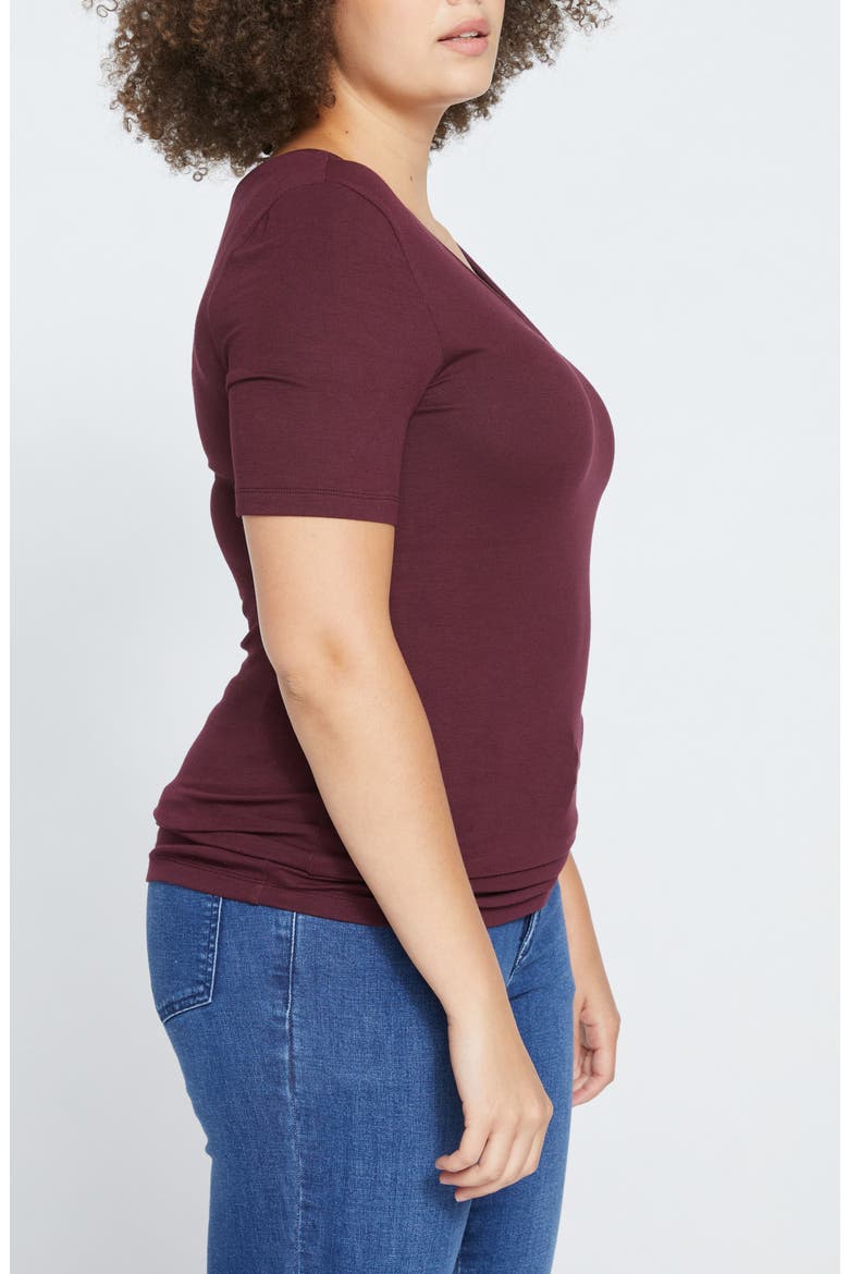 Short Sleeve Top, Alternate, color, BLACK CHERRY RED