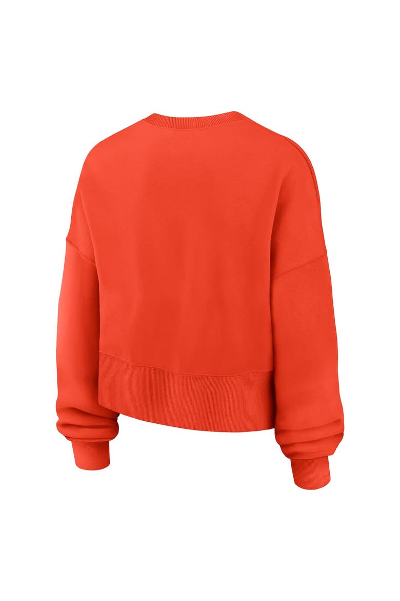 Women's Nike Orange Houston Astros Oversized High Hip Pullover Sweatshirt, Alternate, color, Orange