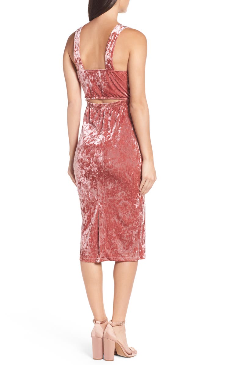 Fraiche by J Velvet Midi Dress, Alternate, color, 
