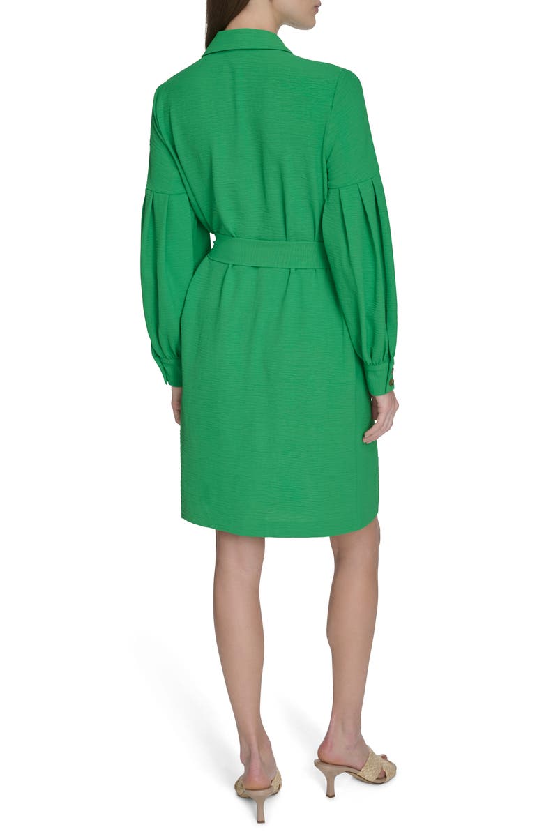 Calvin Klein Long Sleeve Gauze Shirtdress, Alternate, color, Fern