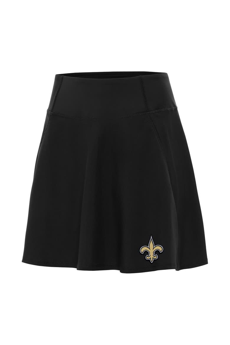 Women's Antigua Black New Orleans Saints Chip Skort, Main, color, Black