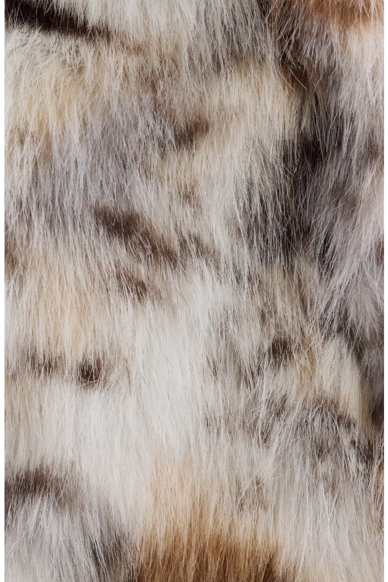 Faux Fur Crop Jacket, Alternate, color, LIGHT COFFEE MULTI