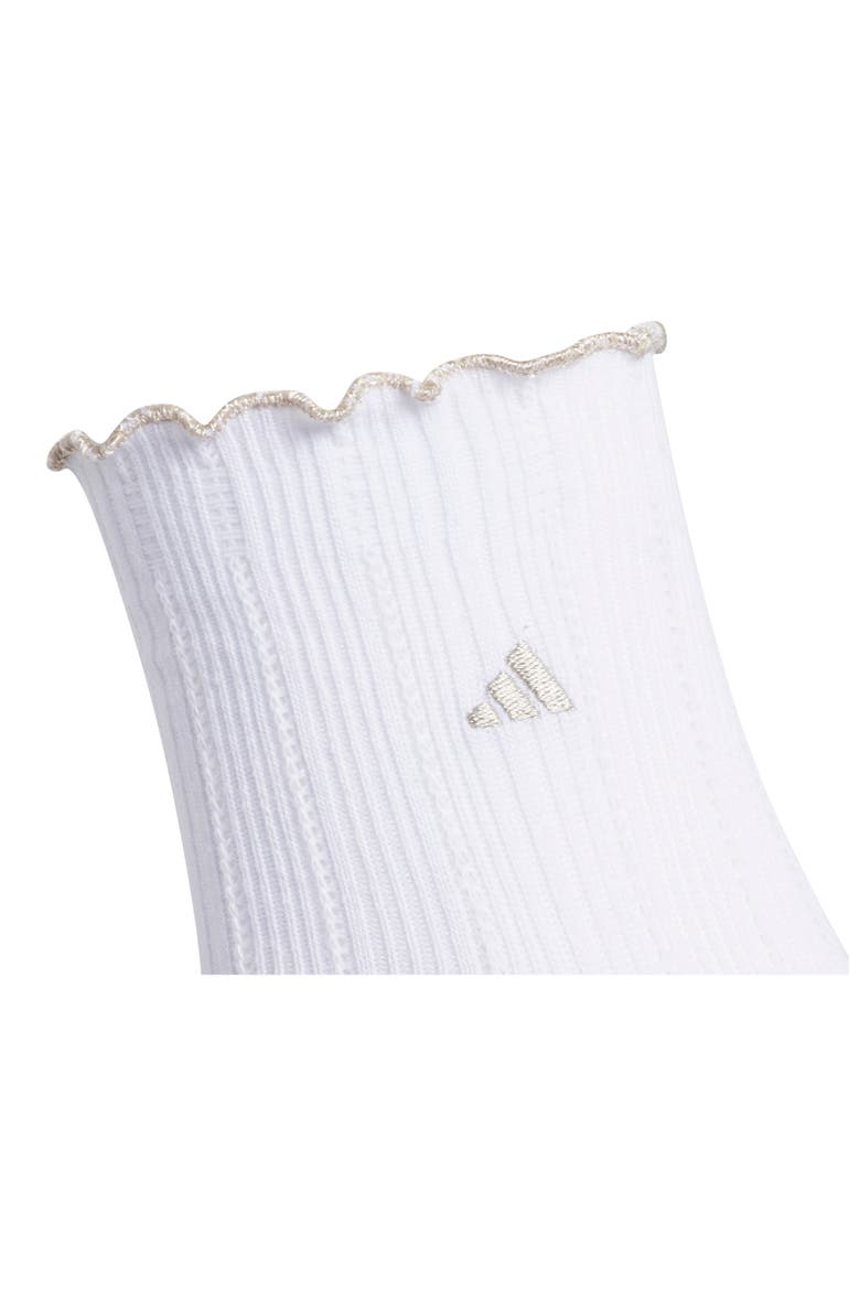 3-Pack Ruffle Crew Socks, Alternate, color, WHITE