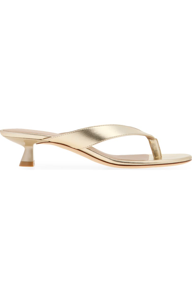 Stuart Weitzman Rio Kitten Heel Sandal, Alternate, color, Light Gold