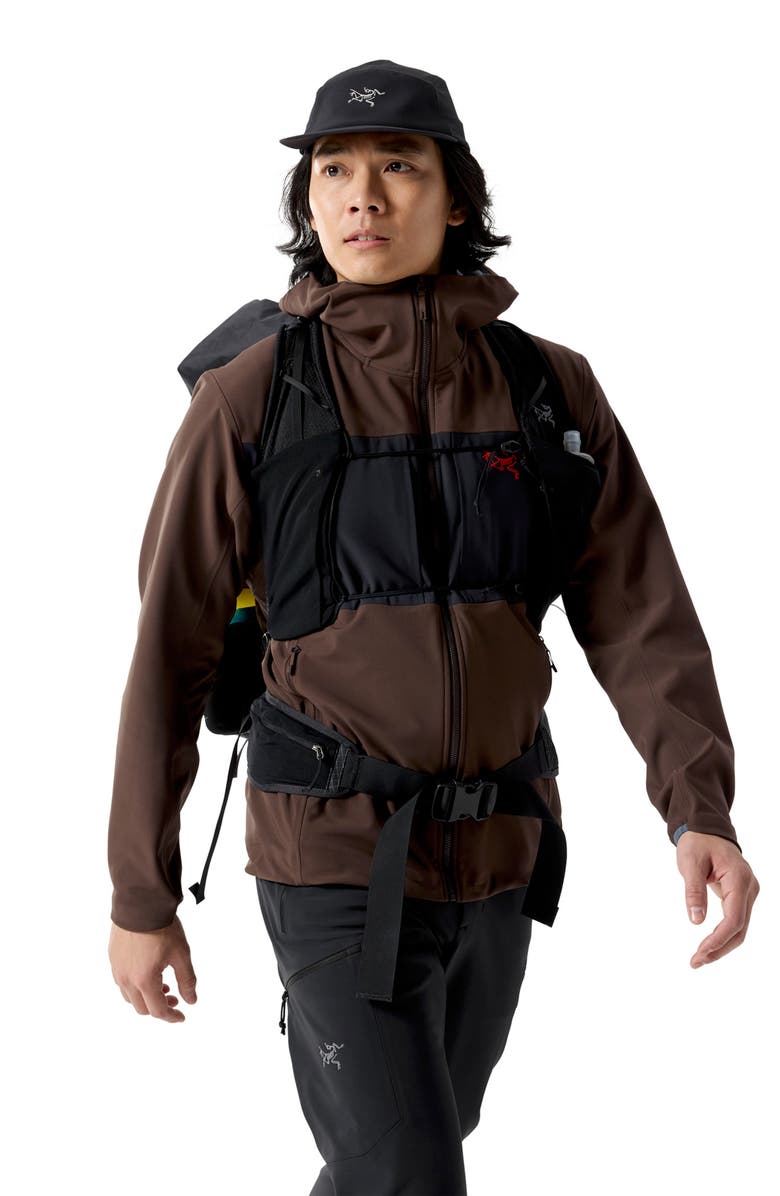 Arc'teryx Gamma MX Hooded Jacket, Alternate, color, Carob/ Black/ Dynasty