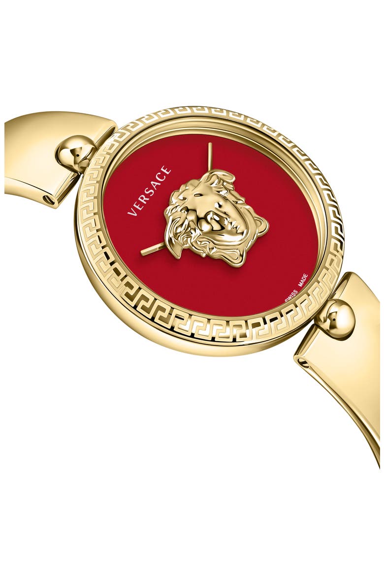 Palazzo Empire Two Hand Quartz Leather Strap Watch, 39mm, Alternate, color, GOLD