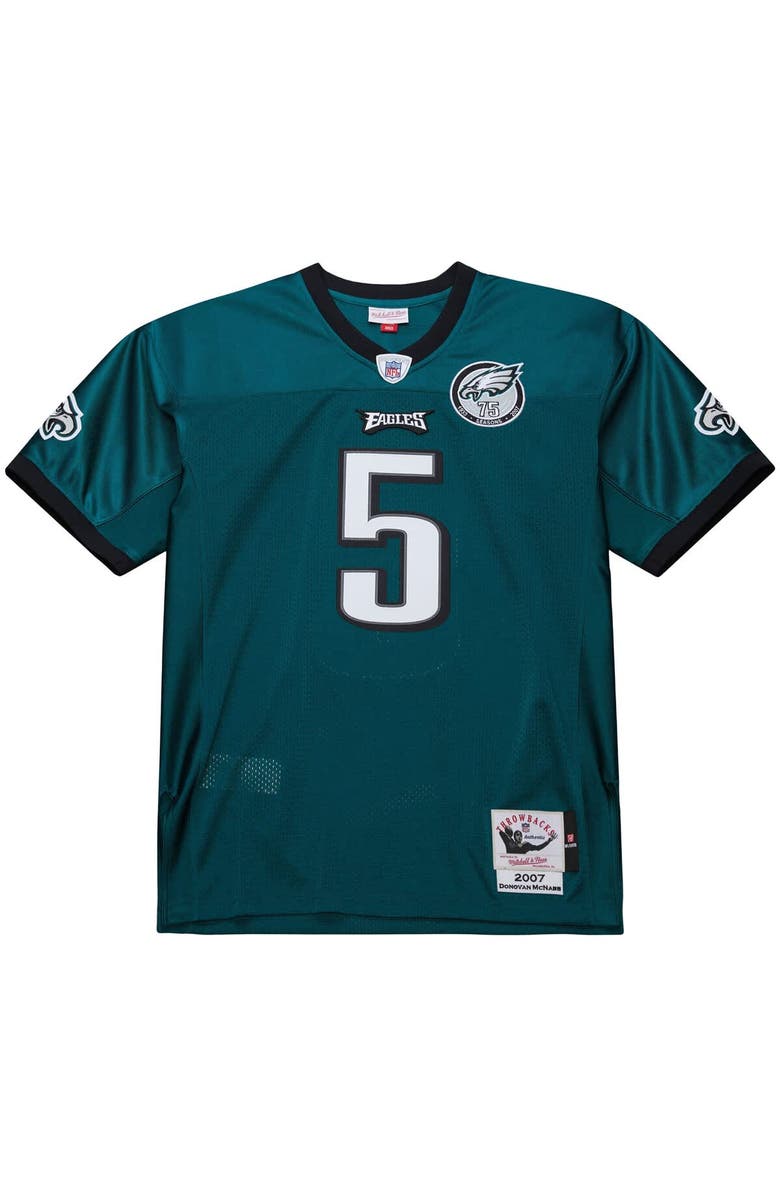 Mitchell & Ness Men's Mitchell & Ness Donovan McNabb Midnight Green Philadelphia Eagles 2007 Authentic Throwback Retired Player Jersey, Alternate, color, Green