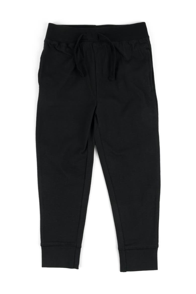 Kids 100% Cotton Lightweight Jogger Pants, Main, color, BLACK