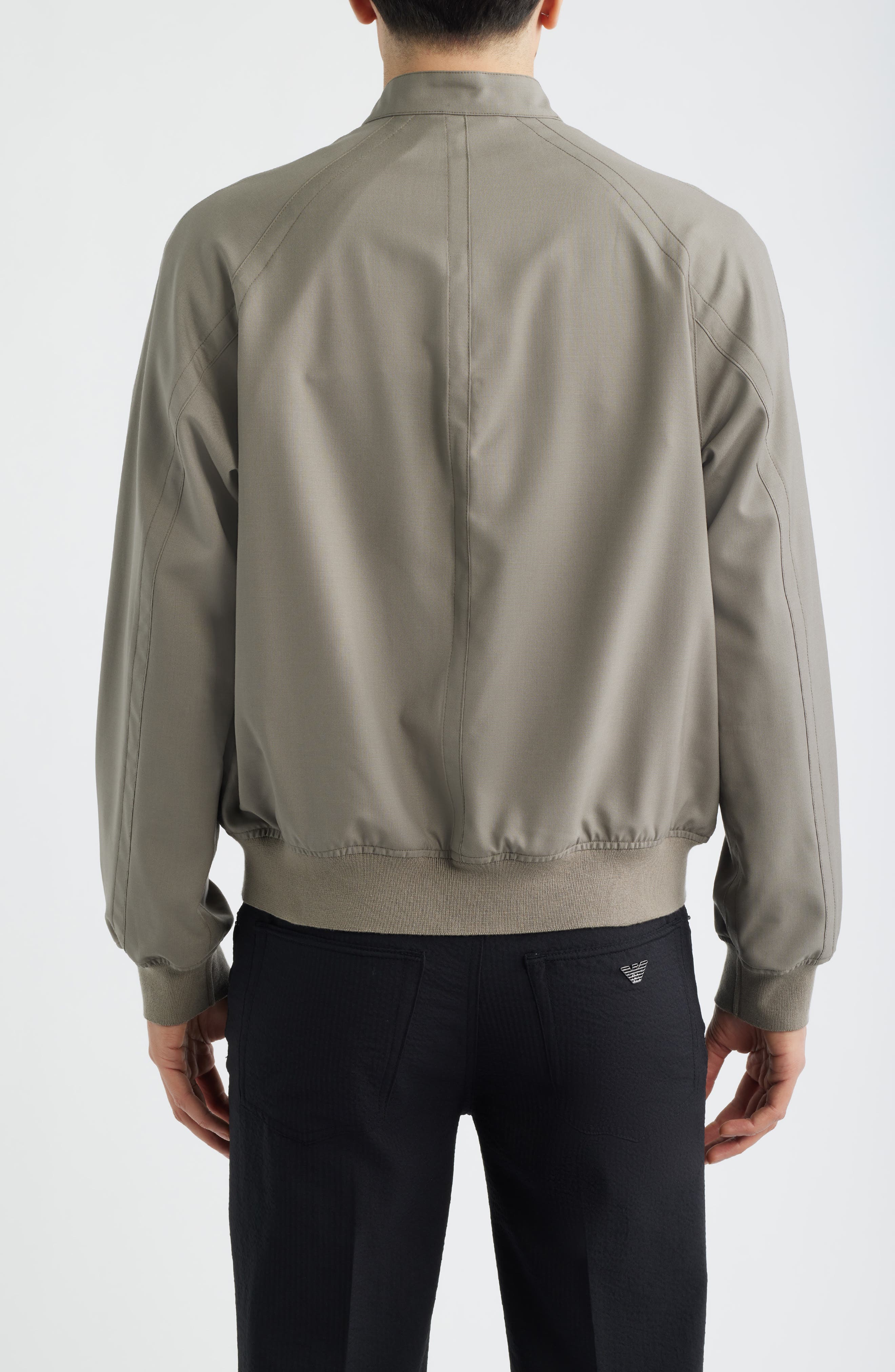 Virgin Wool Zip Bomber Jacket - image 2