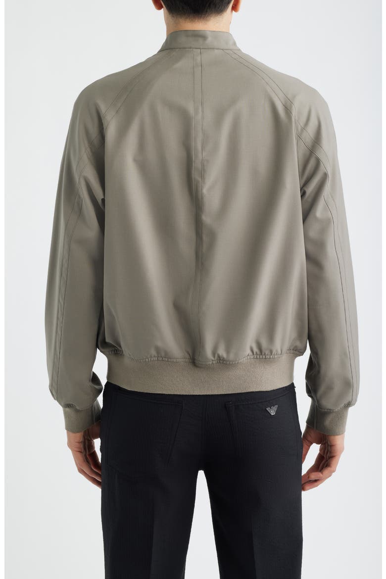Virgin Wool Zip Bomber Jacket, Alternate, color, GREY