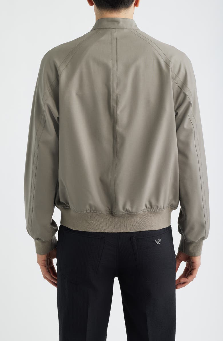 Emporio Armani Virgin Wool Zip Bomber Jacket, Alternate, color, Grey