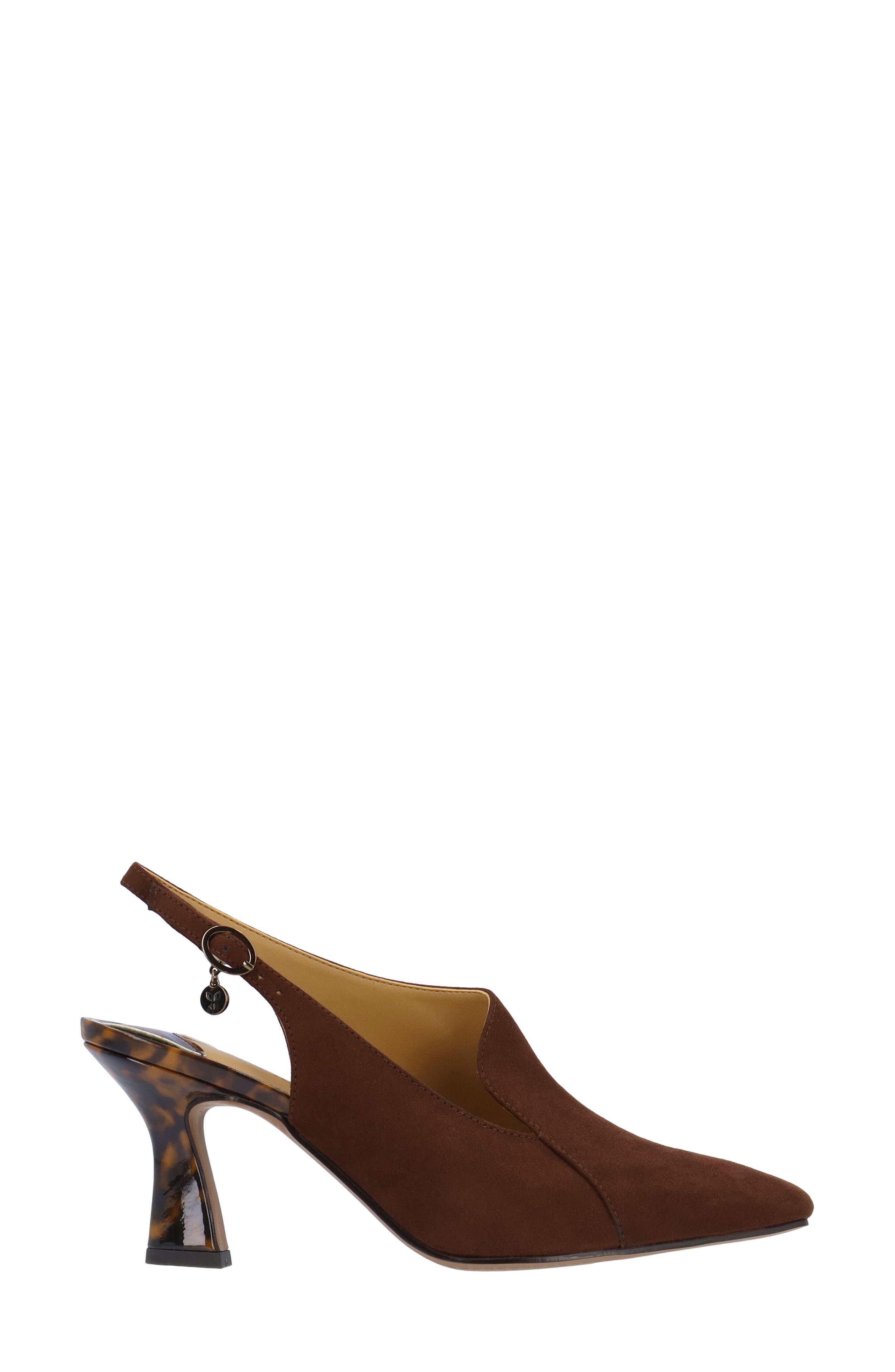 J. Reneé Prissy Slingback Pump, Alternate, color, Chocolate