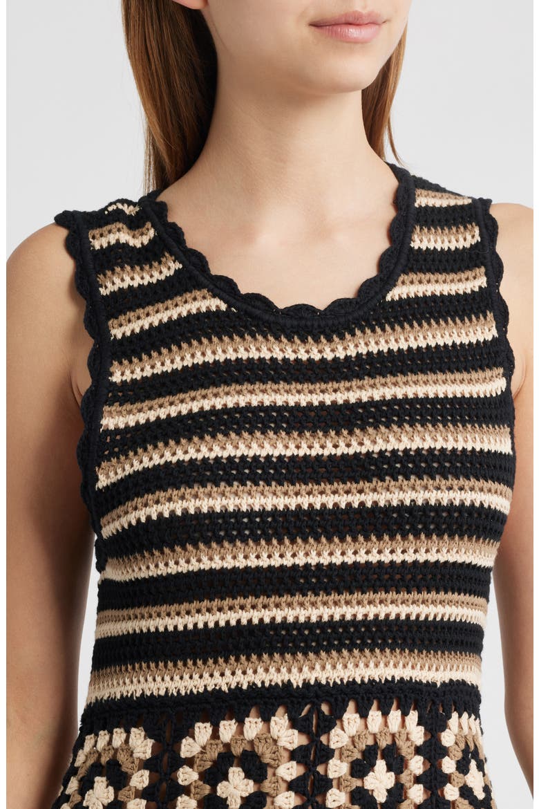 Coco Crochet Midi Dress, Alternate, color, MILOS CROCHET
