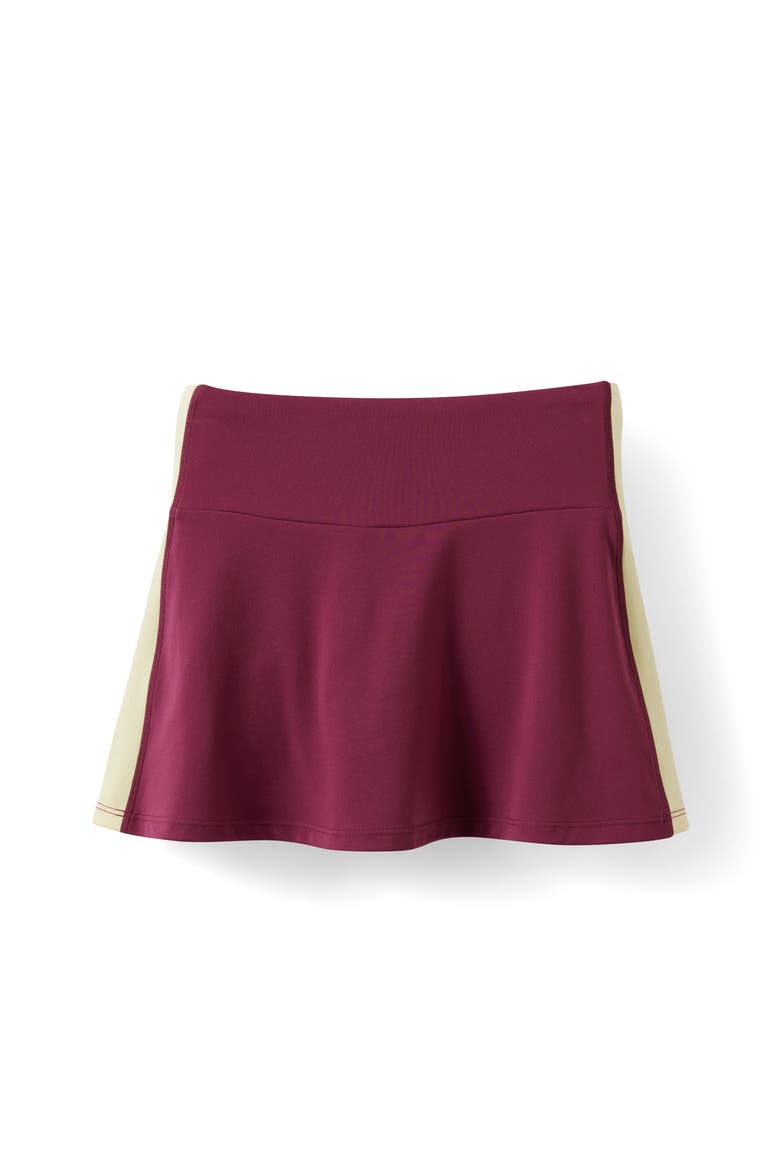 Kid's Soft Stretch Active Side Stripe Skort, Main, color, Berry Jam