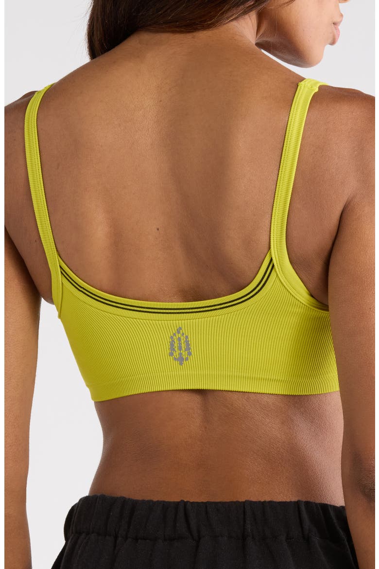 All Clear Logo Sports Bra, Alternate, color, CHARTREUSE