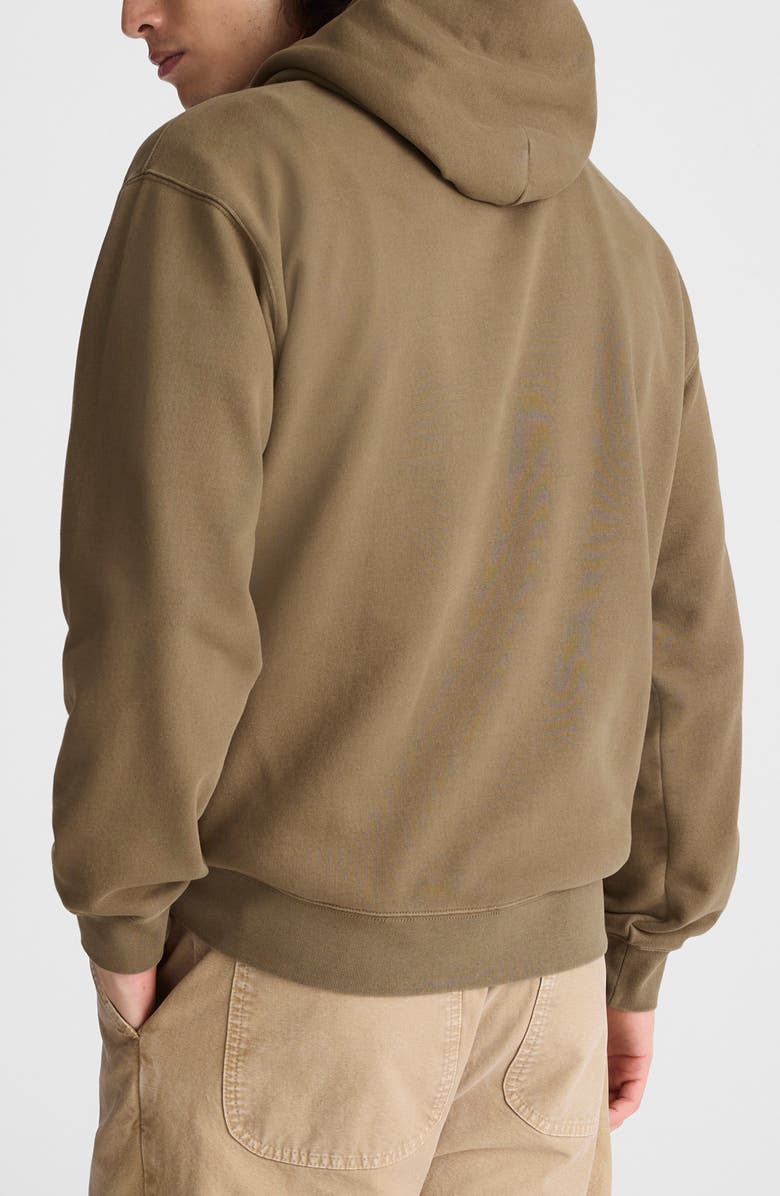 Madewell Woodland Brushed Terry Hoodie, Alternate, color, Raw Umber