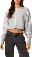 EDIKTED Inside Out Crop Sweatshirt