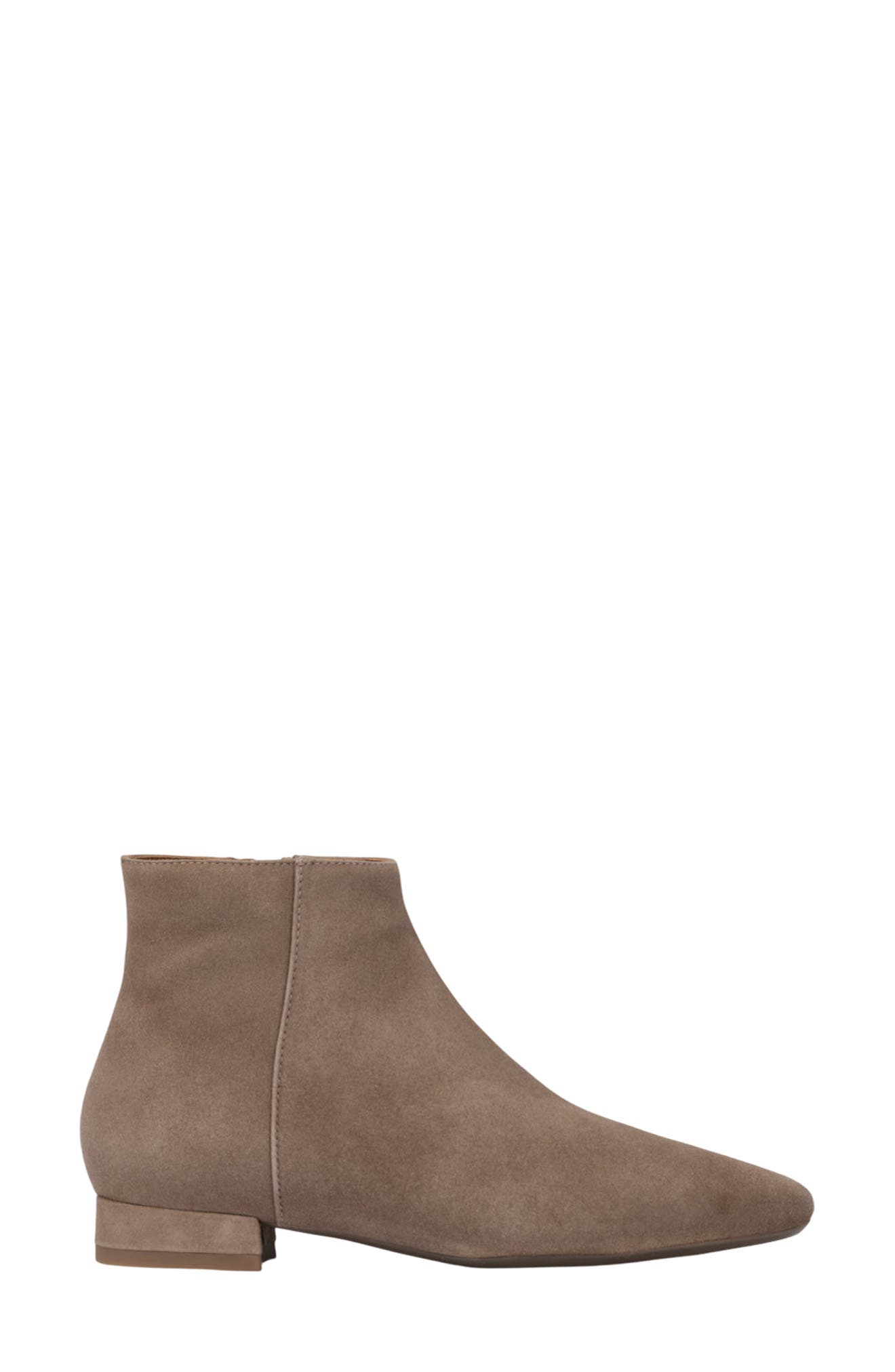Aquatalia Prisilla Pointed Toe Weatherproof Zip Bootie, Alternate, color, Taupe