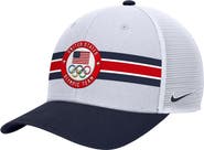 Nike Men's Nike White Team USA Rise Colorblock Trucker Adjustable Hat