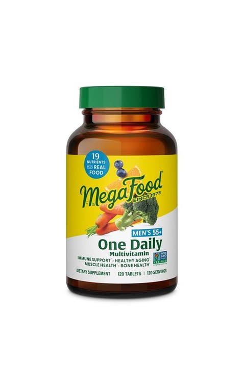 One Daily Multivitamin for Men 55+ with Methylated B12, Healthy Aging, Vegetarian, 120 Tablets