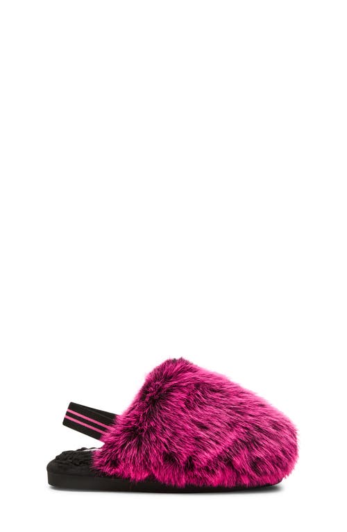 Steve Madden Kids' Jpoof Faux Fur Slipper In Pink