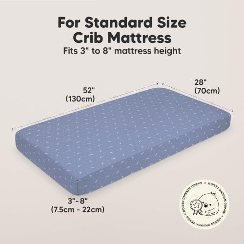Keababies Soothe Fitted Crib Sheet In Marine Muse