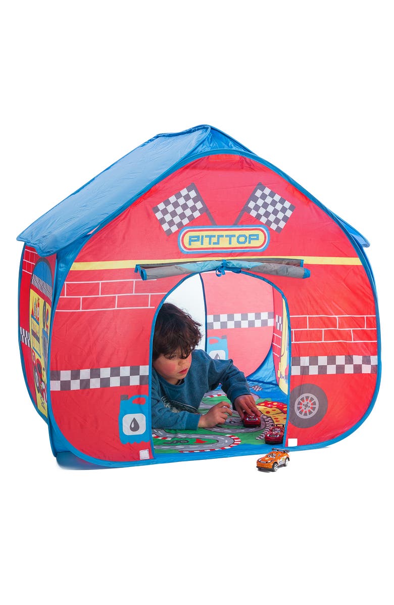 Fun2Give Pop It Up Pit Stop Tent With Race Mat Playhouse, Red, Alternate, color, Multicolored