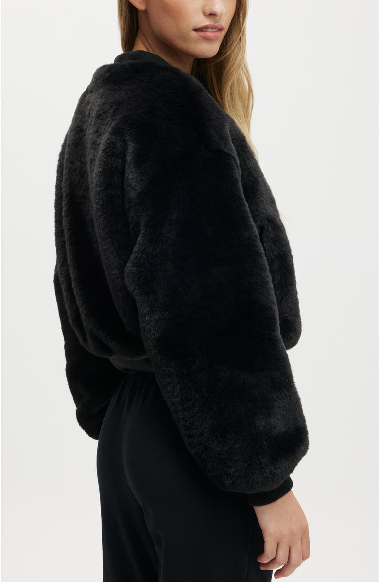 COTTON ON BODY Women's Active Ariel Faux Fur Bomber Jacket, Alternate, color, 