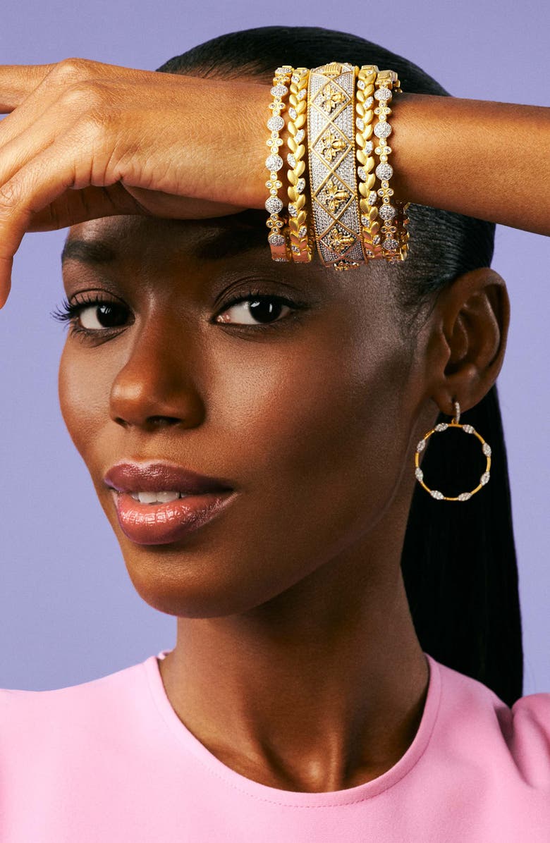 FREIDA ROTHMAN Circle Drop Earrings, Alternate, color, Gold And Silver