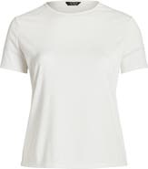 Lauren Ralph Lauren Crewneck Stretch Cotton T-Shirt
