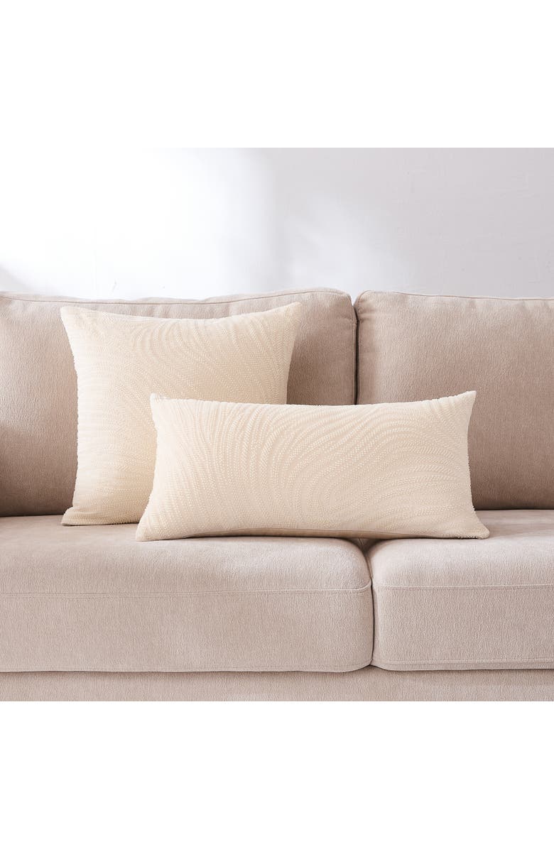 Chuks Collins x Lush Decor Swirls & Gills Pillow Cover, Alternate, color, Cream