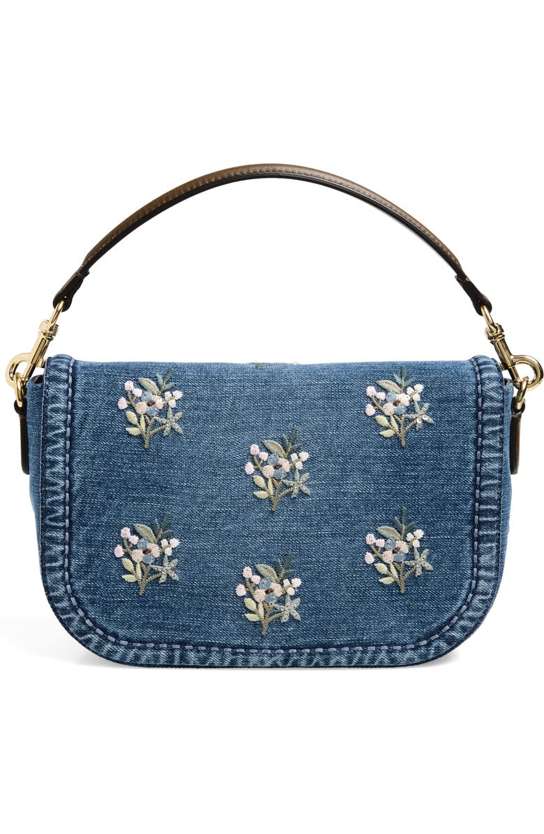 Valentino Garavani Alltime Denim Shoulder Bag, Alternate, color, Blue Multi