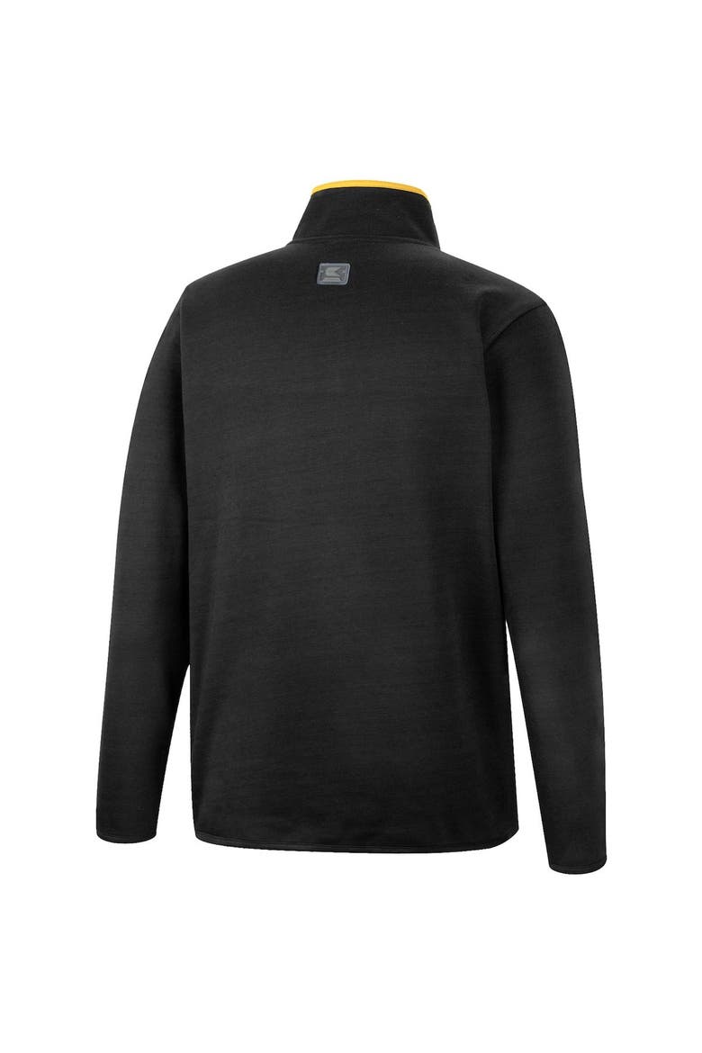 Men's Colosseum Black Iowa Hawkeyes Rebound Quarter-Snap Jacket, Alternate, color, Black