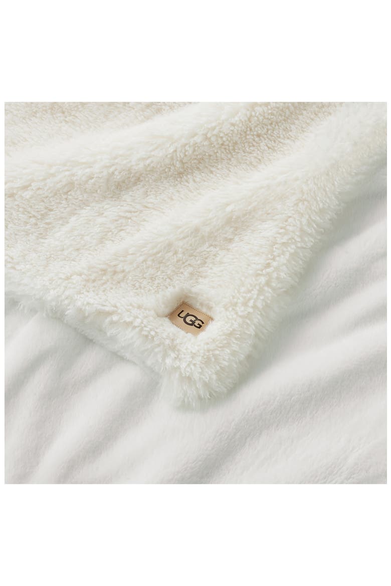 Corben Faux Fur Throw Blanket, Alternate, color, SNOW