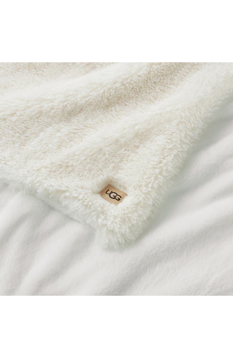 UGG<sup>®</sup> Corben Faux Fur Throw Blanket, Alternate, color, Snow
