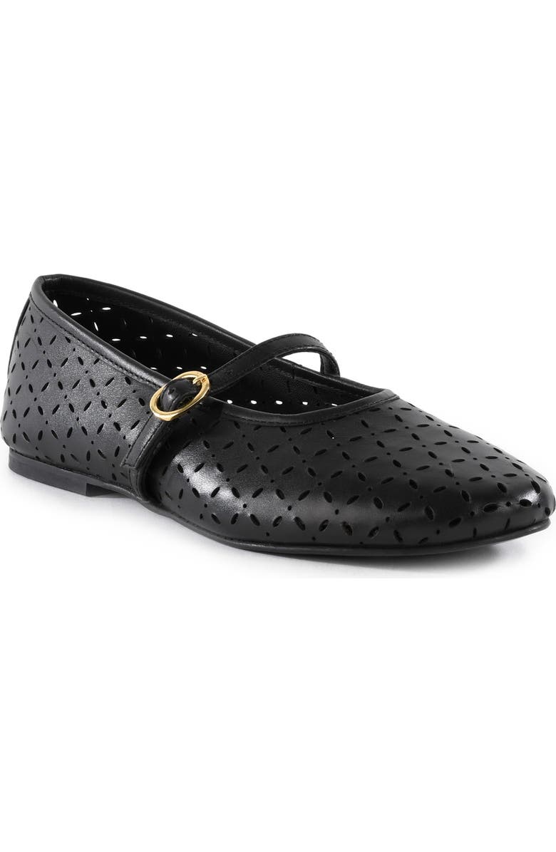 Seychelles Skyler Lasercut Ballet Flat, Main, color, Black