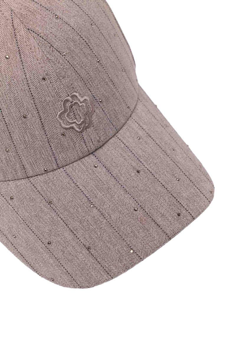 maje Printed cotton hat, Alternate, color, Light Grey