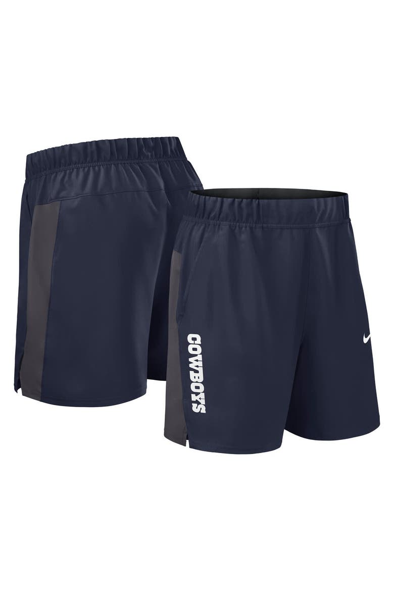 Men's Nike Navy Dallas Cowboys Woven Victory Performance Shorts, Alternate, color, Navy