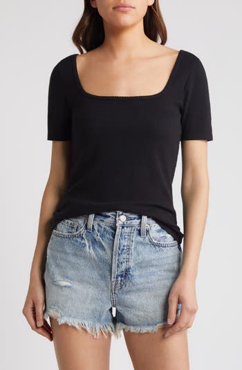 Treasure Bond Scoop Neck Rib Top Nordstromrack