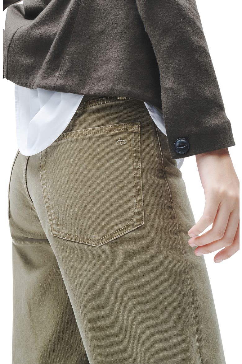 Andi Raw Hem Crop Wide Leg Jeans, Alternate, color, SAGE